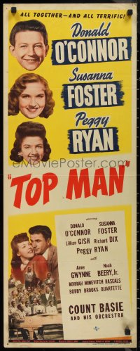 9h0299 TOP MAN insert 1943 great images of Donald O'Connor, Richard Dix, Susanna Foster, ultra rare!