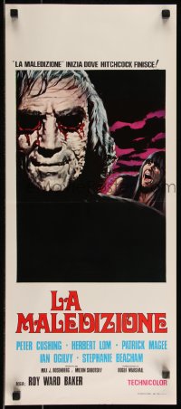 9h0835 AND NOW THE SCREAMING STARTS Italian locandina 1974 sexy terrified girl & eyeless man!