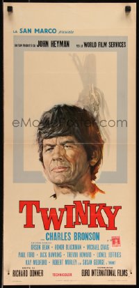 9h0979 LOLA Italian locandina 1970 completely different Gasparri portrait art of Charles Bronson!