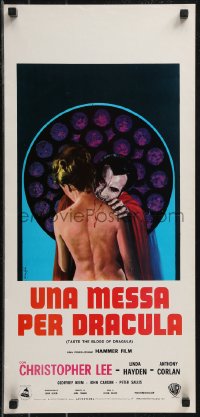 9h1083 TASTE THE BLOOD OF DRACULA Italian locandina 1971 Hammer horror, vampire Christopher Lee!