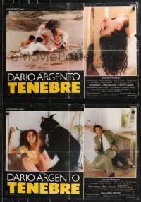 9h1380 TENEBRE group of 2 Italian 19x27 pbustas 1982 Dario Argento giallo, different images!