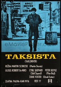 9h0200 TAXI DRIVER Yugoslavian 19x28 1977 Robert De Niro walking on street, Martin Scorsese!