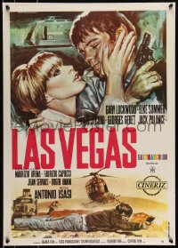 9h0203 THEY CAME TO ROB LAS VEGAS Yugoslavian 20x28 1968 Gary Lockwood, Elke Sommer, Gasparri art!