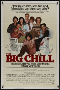 9k0666 BIG CHILL int'l 1sh 1983 Lawrence Kasdan, Tom Berenger, Glenn Close, Jeff Goldblum!