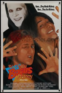 9k0670 BILL & TED'S BOGUS JOURNEY 1sh 1991 Keanu Reeves & Alex Winter, Grim Reaper, they're history!