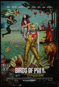 9k0671 BIRDS OF PREY advance DS 1sh 2020 Margot Robbie as Harley Quinn, great surreal artwork!