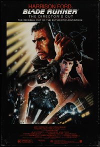 9k0673 BLADE RUNNER DS 1sh R1992 Ridley Scott's director's cut, Alvin art of Harrison Ford!