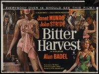 9k0133 BITTER HARVEST British quad 1963 completely different montage w/sexy party girl Janet Munro!