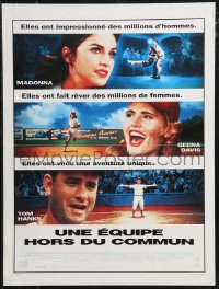 9k1158 LEAGUE OF THEIR OWN French 15x20 1992 Tom Hanks, Madonna, Geena Davis, women's baseball!