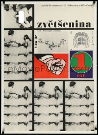 9k0092 BLOW-UP Czech 23x32 1968 Michelangelo Antonioni, David Hemmings, Grygar art, ultra rare!