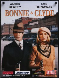 9k1456 BONNIE & CLYDE French 16x21 R2000 different close up of Warren Beatty & Faye Dunaway with guns!