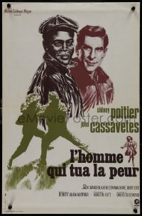 9k0596 EDGE OF THE CITY French 15x23 R1960s Martin Ritt directed, John Cassavetes, Sidney Poitier