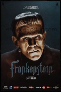 9k1474 FRANKENSTEIN French 16x22 R2008 wonderful close up of Boris Karloff as the monster!