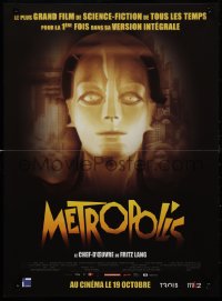 9k1504 METROPOLIS advance French 16x21 R2011 Fritz Lang classic, Helm as the Maschinenmensch!