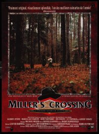 9k1505 MILLER'S CROSSING French 15x21 1991 Coen Bros, Gabriel Byrne & John Turturro in forest!