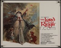 9k1305 LORD OF THE RINGS 1/2sh 1978 Ralph Bakshi cartoon, classic J.R.R. Tolkien novel, Jung art!