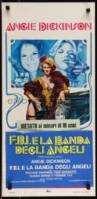 9k1602 BIG BAD MAMA Italian locandina 1975 Angie Dickinson, great art of sexy female criminals w/guns!