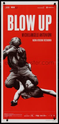 9k1606 BLOW-UP Italian locandina R2017 Michelangelo Antonioni, Hemmings straddles sexy Verushka!