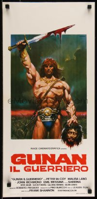 9k1636 INVINCIBLE BARBARIAN Italian locandina 1982 Gunan il Guerriero, Franco Prosperi, Piovano!