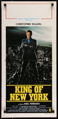 9k1640 KING OF NEW YORK Italian locandina 1991 Casaro art of Christopher Walken, Abel Ferrara!