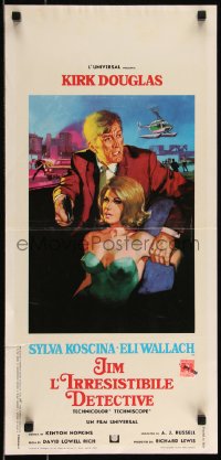 9k1648 LOVELY WAY TO DIE Italian locandina 1968 Kirk Douglas with Sylva Koscina by Valcarenghi!