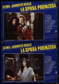 9k1419 BRIDE set of 6 Italian 19x26 pbustas 1985 Sting, Jennifer Beals, a madman & woman he created!