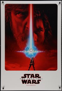 9k0859 LAST JEDI teaser DS 1sh 2017 Star Wars, incredible sci-fi image of Hamill, Driver & Ridley!