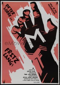 9k0878 M 27x39 1sh R2012 Fritz Lang classic, Peter Lorre, completely different artwork of hand!