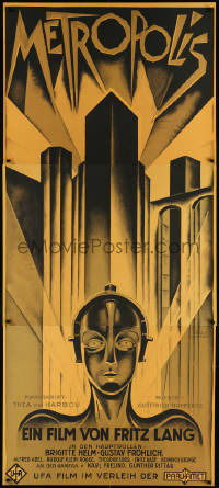 9k0115 METROPOLIS S2 recreation 3sh 1997 Fritz Lang classic, Schulz-Neudamm art of female robot!