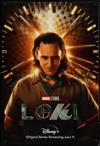 9k0205 LOKI DS tv poster 2021 Walt Disney, Marvel, great image of Tom Hiddleston in the title role!