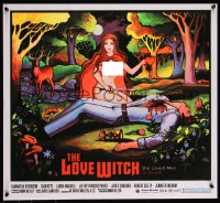 9k1263 LOVE WITCH 21x23 special poster 2017 vintage-style flocked 'velvet' blacklight art!