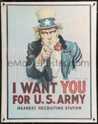 9k1194 I WANT YOU FOR U.S. ARMY 22x28 war poster 1975 iconic art by James Montgomery Flagg!