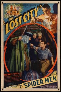 9m0625 LOST CITY linen chapter 7 1sh 1935 jungle sci-fi serial, William Stage Boyd, Spider Men!