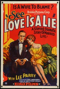 9m0627 LOVE IS A LIE linen 1sh 1928 German, a stirring dramatic story of married life, ultra rare!