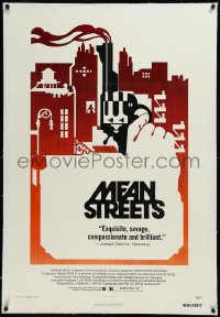 9m0648 MEAN STREETS linen 1sh 1973 Robert De Niro, Martin Scorsese, cool artwork of hand holding gun!