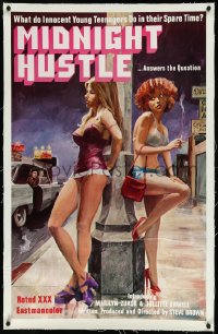 9m0650 MIDNIGHT HUSTLE linen 1sh 1978 what innocent young teens do in their spare time, great art!