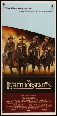 9p0383 LIGHTHORSEMEN Aust daybill 1987 Australia in WWI!, Peter Phelps, Nick Waters, Clinton art!