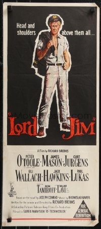 9p0384 LORD JIM Aust daybill 1965 Peter O'Toole, James Mason, Curt Jurgens, Wallach, different!