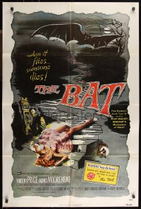 9p0456 BAT 1sh R1980s great horror art of Vincent Price & sexy fallen girl!