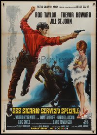 9p1937 LIQUIDATOR Italian 1p 1966 different Stefano art of Rod Taylor, Jill St. John, ultra rare!