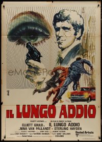 9p1943 LONG GOODBYE Italian 1p 1974 Elliott Gould as Philip Marlowe, different Tino Avelli art!