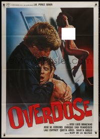 9p2005 OVERDOSE Italian 1p 1985 Enzo Sciotti art of drug addict & sexy naked woman!