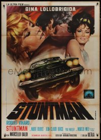 9p2086 STUNTMAN Italian 1p 1968 great different art of sexy Gina Lollobrigida by Mascii!