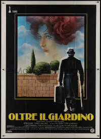 9p1464 BEING THERE Italian 2p 1980 Sellers, directed by Hal Ashby. different art by Casaro!