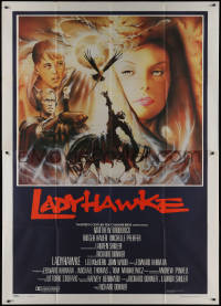 9p1556 LADYHAWKE Italian 2p 1985 cool Formosa art of Michelle Pfeiffer & young Matthew Broderick!