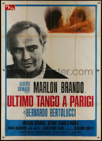 9p1557 LAST TANGO IN PARIS Italian 2p R1970s Marlon Brando, Maria Schneider, Bernardo Bertolucci