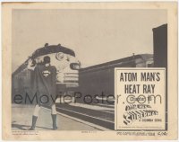 9p1022 ATOM MAN VS SUPERMAN chapter 10 LC 1950 costumed Kirk Alyn stops train, Atom Man's Heat Ray!