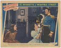 9p1029 BARRETTS OF WIMPOLE STREET LC 1934 Shearer & O'Sullivan admire Ralph Forbes in dress uniform!