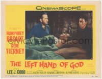 9p1169 LEFT HAND OF GOD LC #5 1955 Gene Tierney watches priest Humphrey Bogart talk to Philip Ahn!