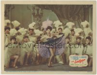 9p1176 LODGER LC 1943 great image of Merle Oberon & many sexy dance hall girls performing on stage!